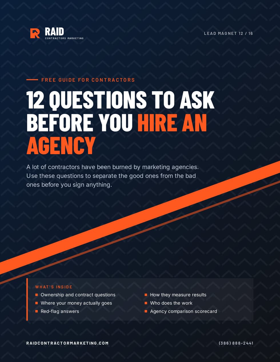 12 Questions to Ask Before You Hire an Agency cover